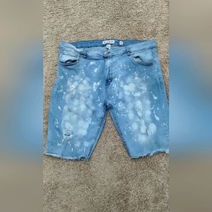 Dash Denim Distressed American Designer Men Shorts Size 42